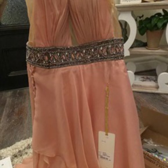 Tarik Ediz Prom Dress Dusty Rose in Size 0 - Picture 4 of 5